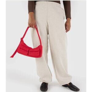 Baggu Candy Apple Red Nylon Cargo Shoulder Bag Hobo NWT Minimalist Rare Trendy